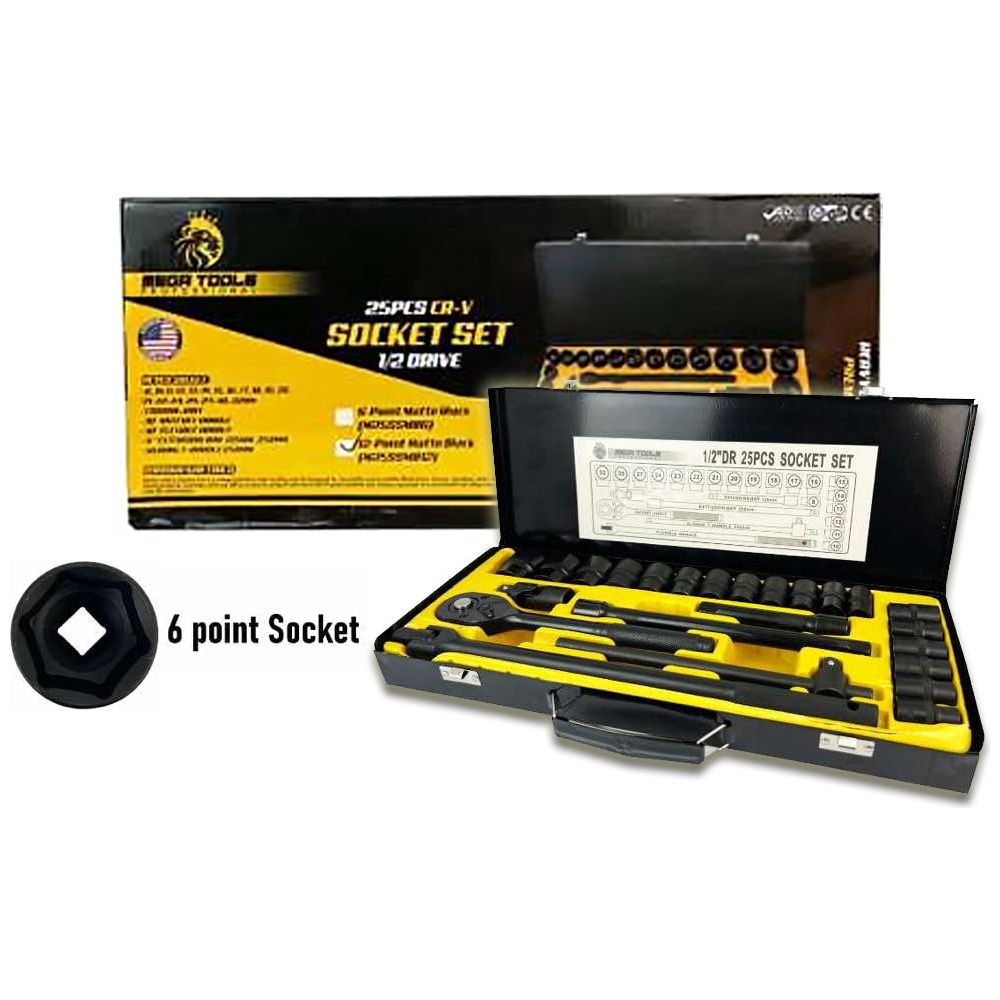 Megatools M25SSMB6 Socket Wrench Set 25pcs 1/2 Megatools M25SSMB6 Socket Wrench Set 25pcs 1/2